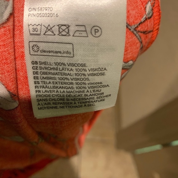 Orange Floral Viscose Maternity Dress - Picture 7 of 8